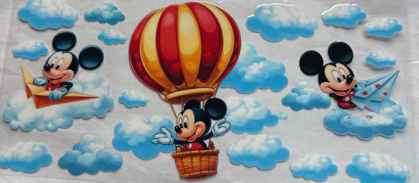 uvdtf transfer wrap hot air balloon Mickey Mouse