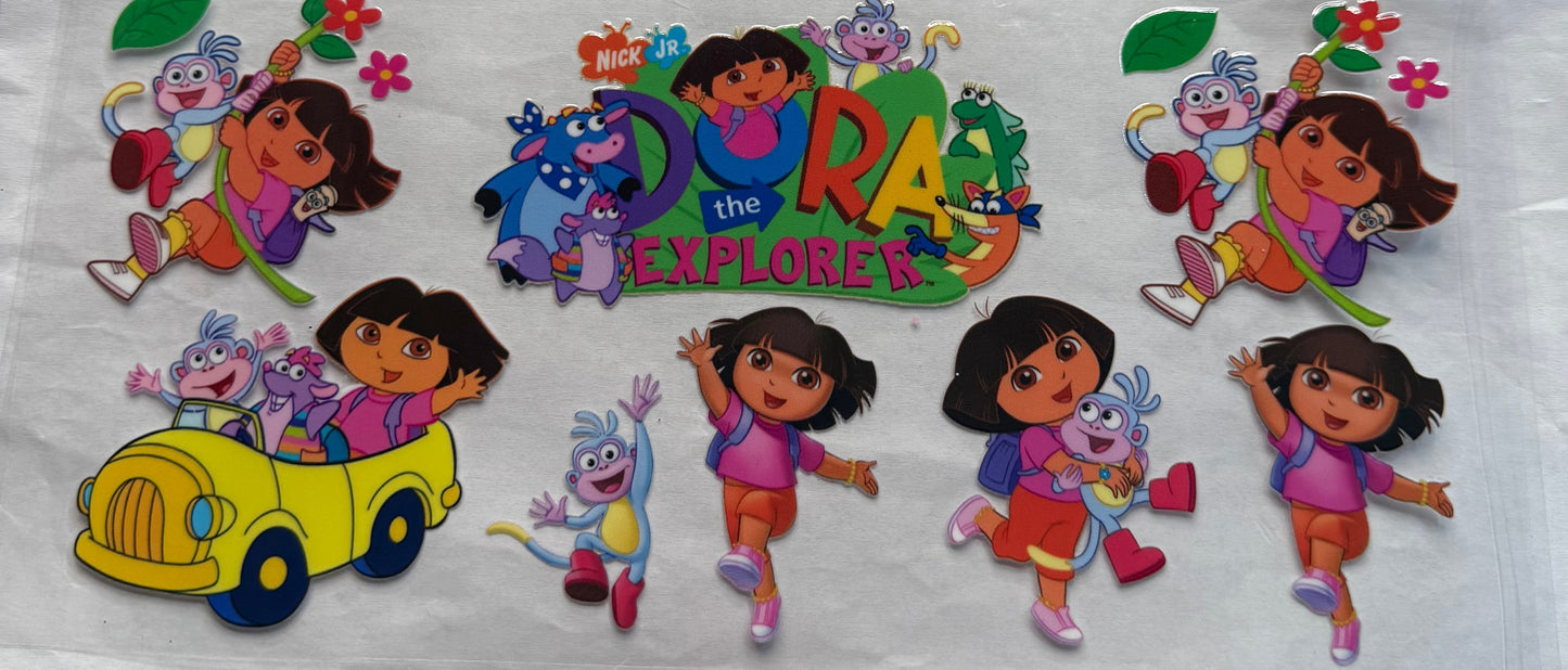 uvdtf transfer wrap Dora