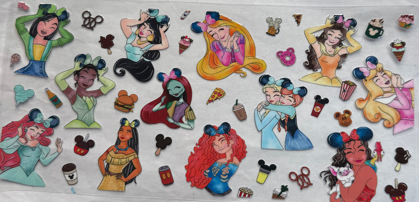uvdtf transfer wrap Disney princess