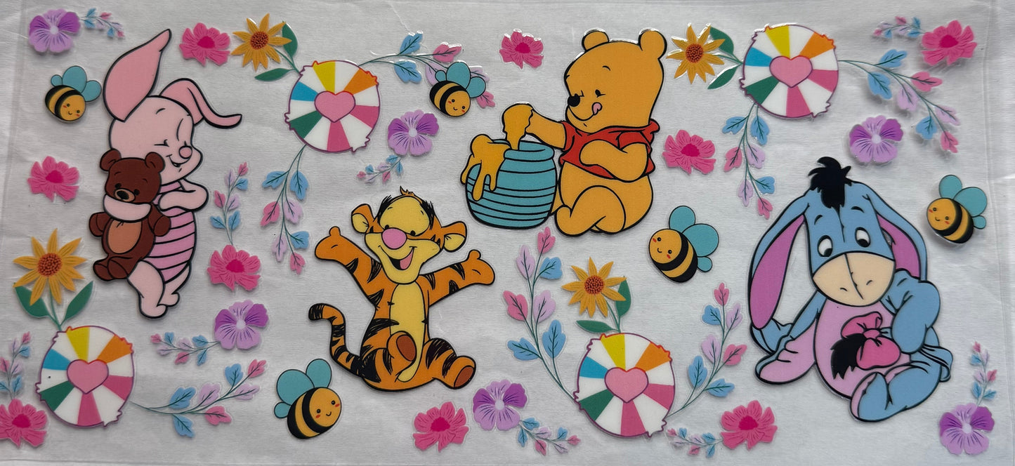 uvdtf transfer wrap Winnie the Pooh beach