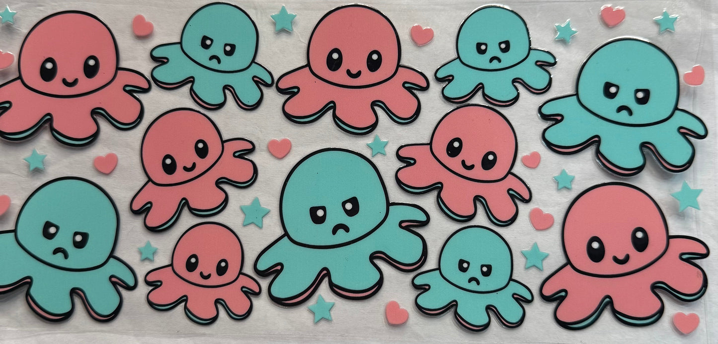 uvdtf transfer wrap Double sided octopus