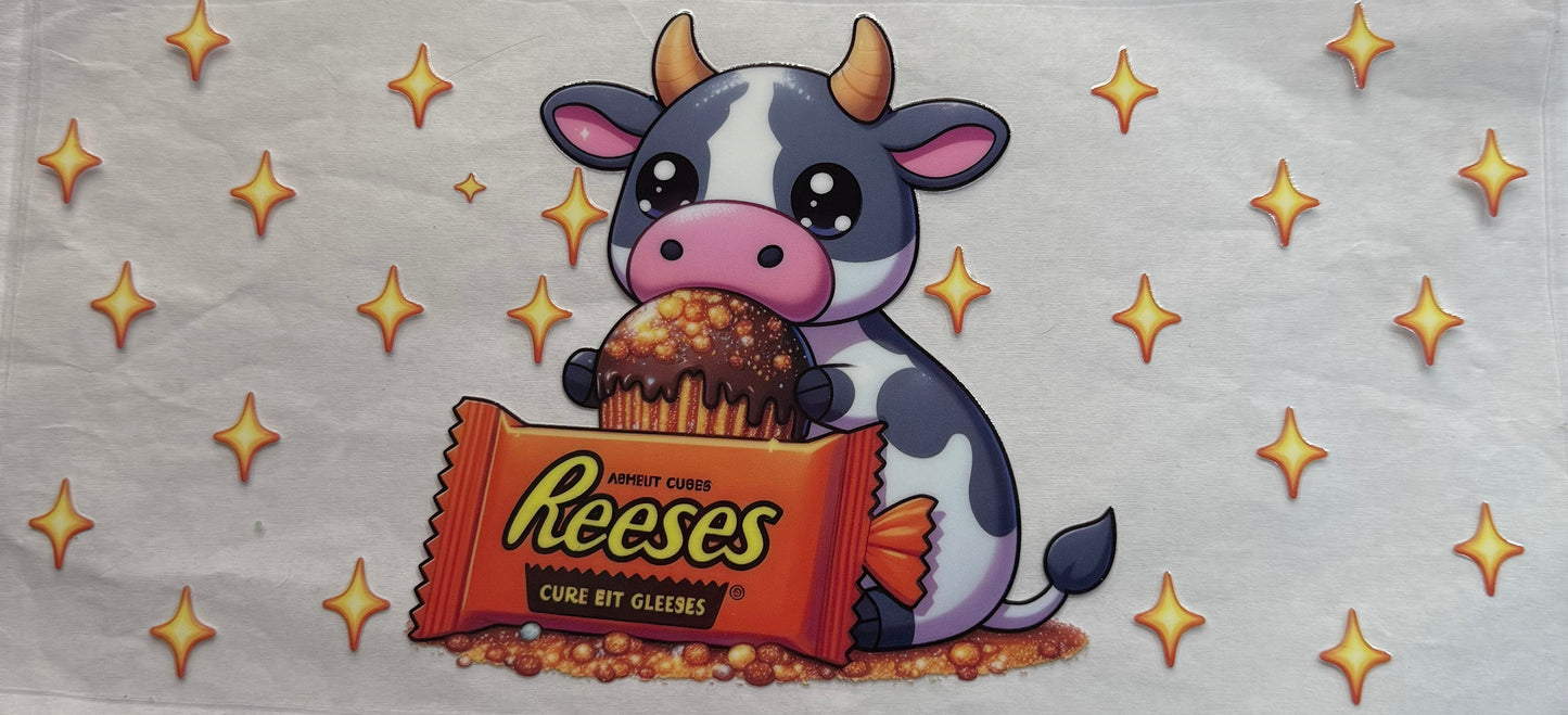 uvdtf transfer wrap cow with Reese