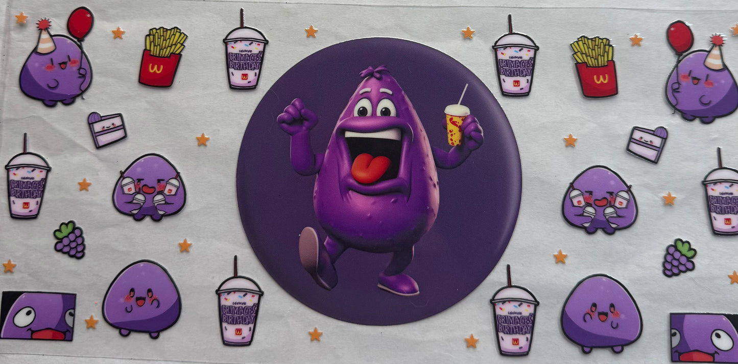 uvdtf transfer wrap McDonald’s grimace
