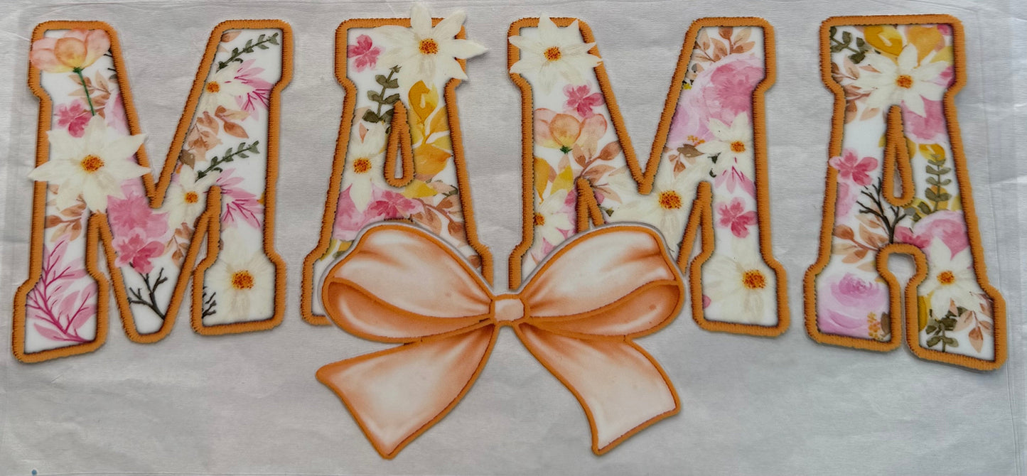 uvdtf transfer wrap mama yellow floral