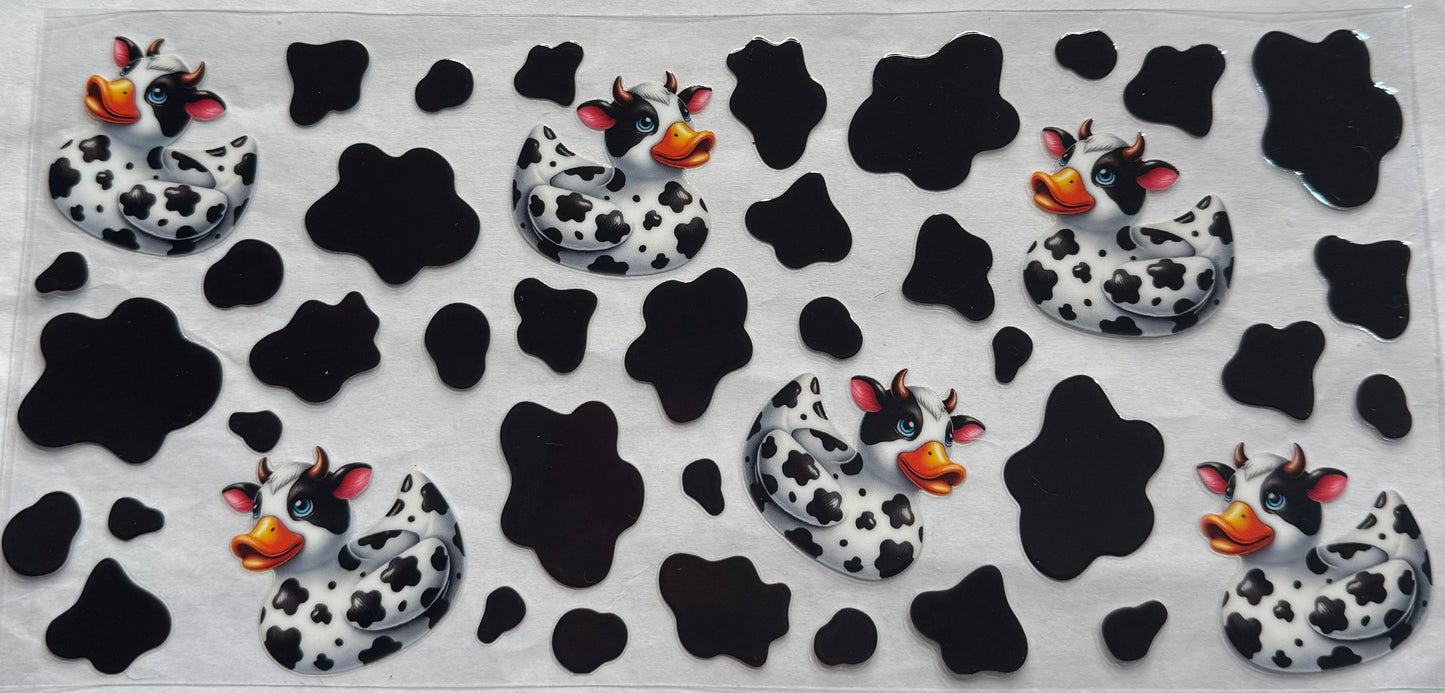 uvdtf transfer wrap Cow rubber ducks