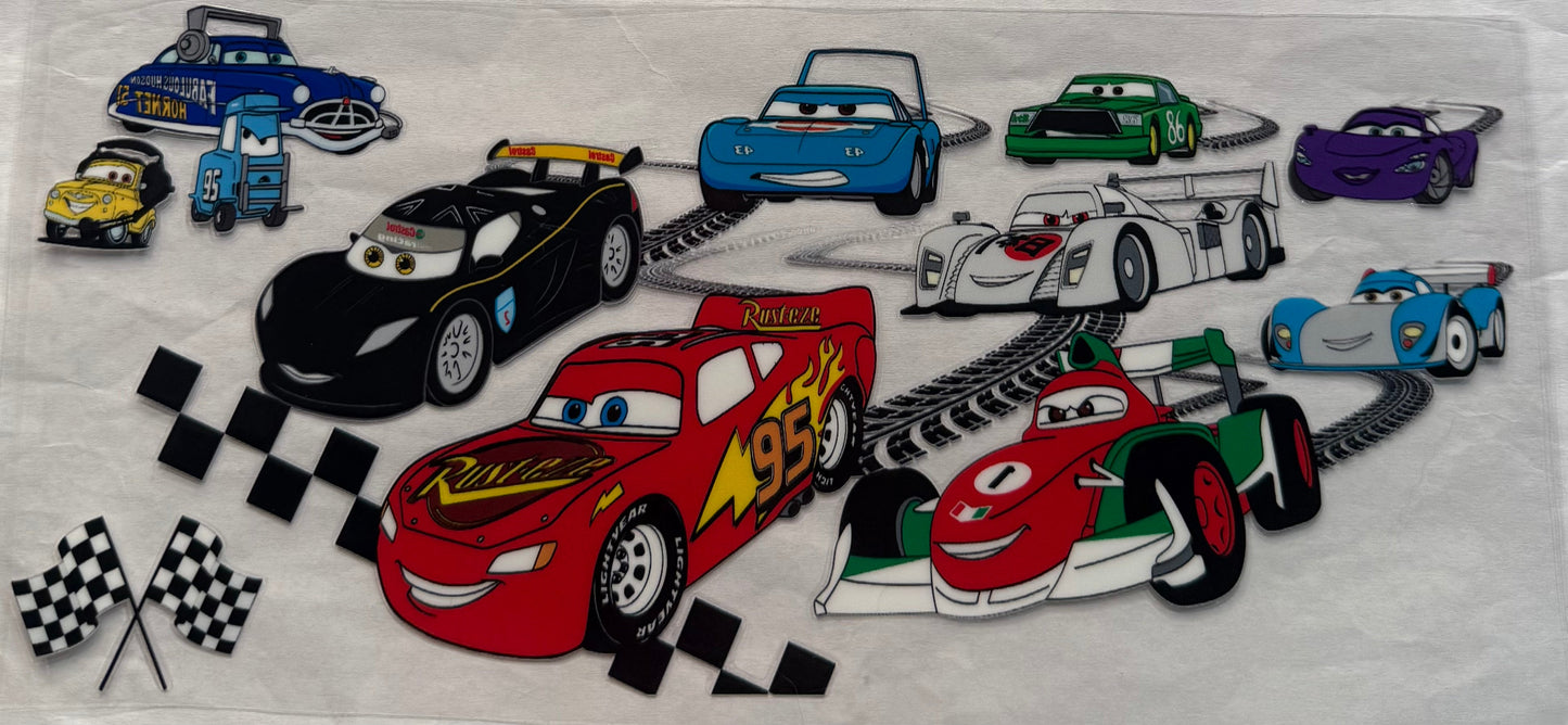 uvdtf transfer wrap Disney cars