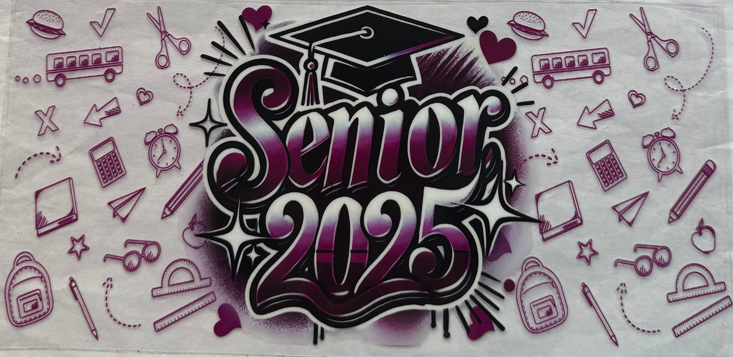 uvdtf transfer wrap senior purple