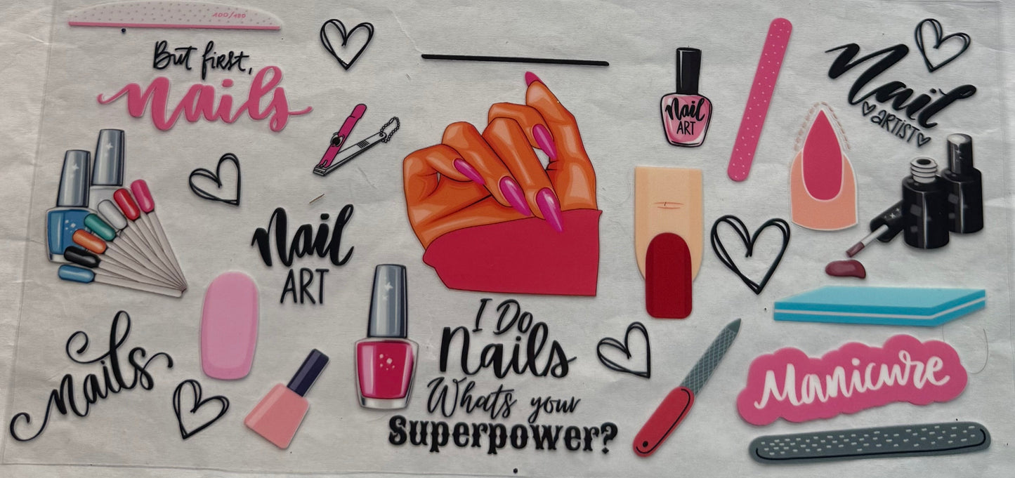 uvdtf transfer wrap nails for work