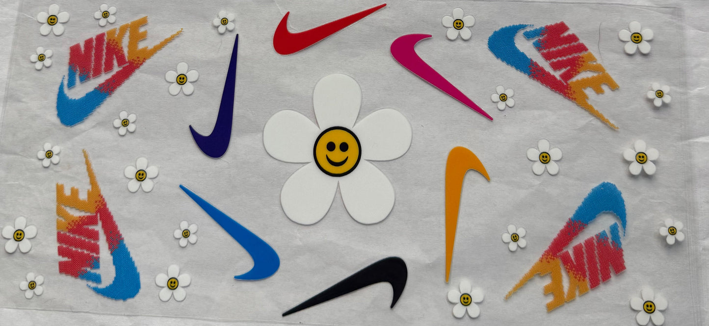 uvdtf transfer wrap Nike daisy