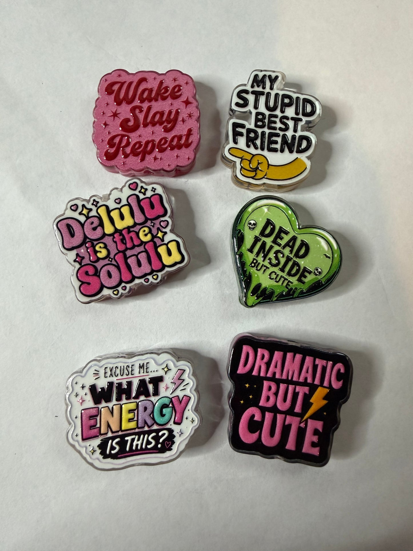 Acrylic focal sassy sayings mystery