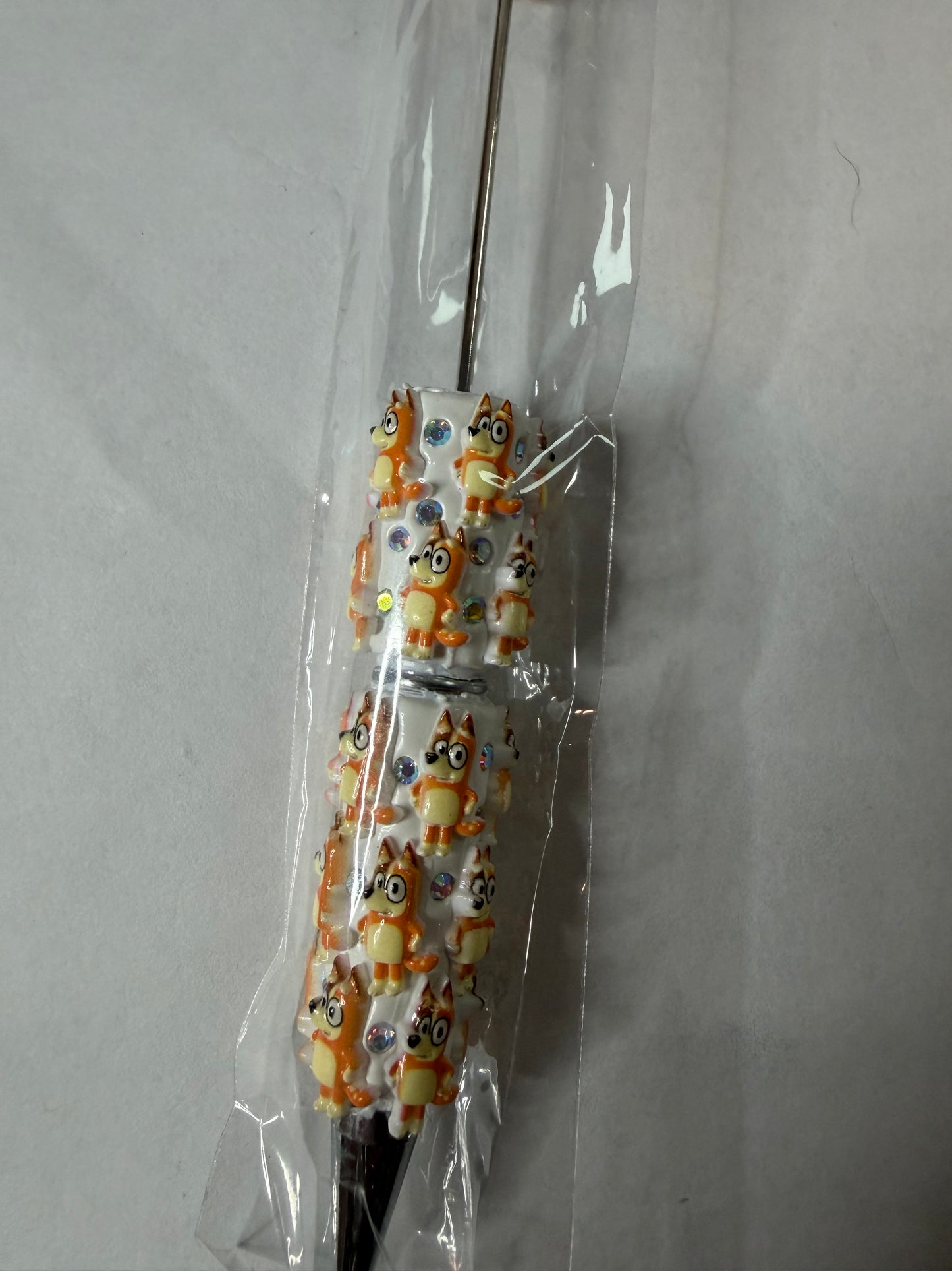 Beadable pen just the pen Bluey friend bingo