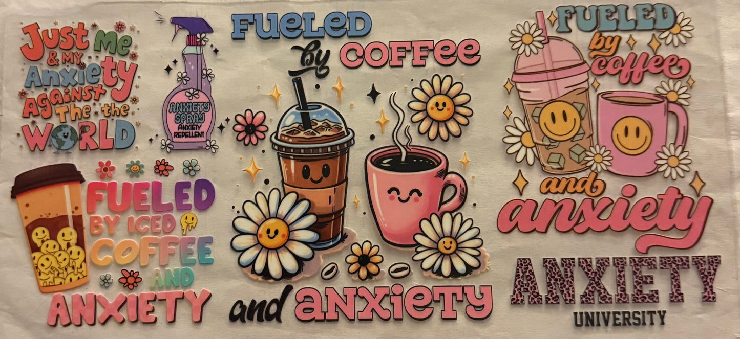 uvdtf transfer wrap fueled by coffee and anxiety