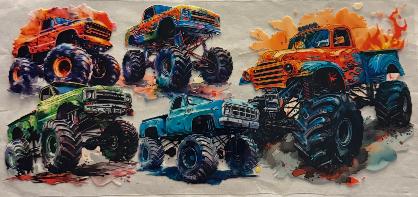 uvdtf transfer wrap monster trucks