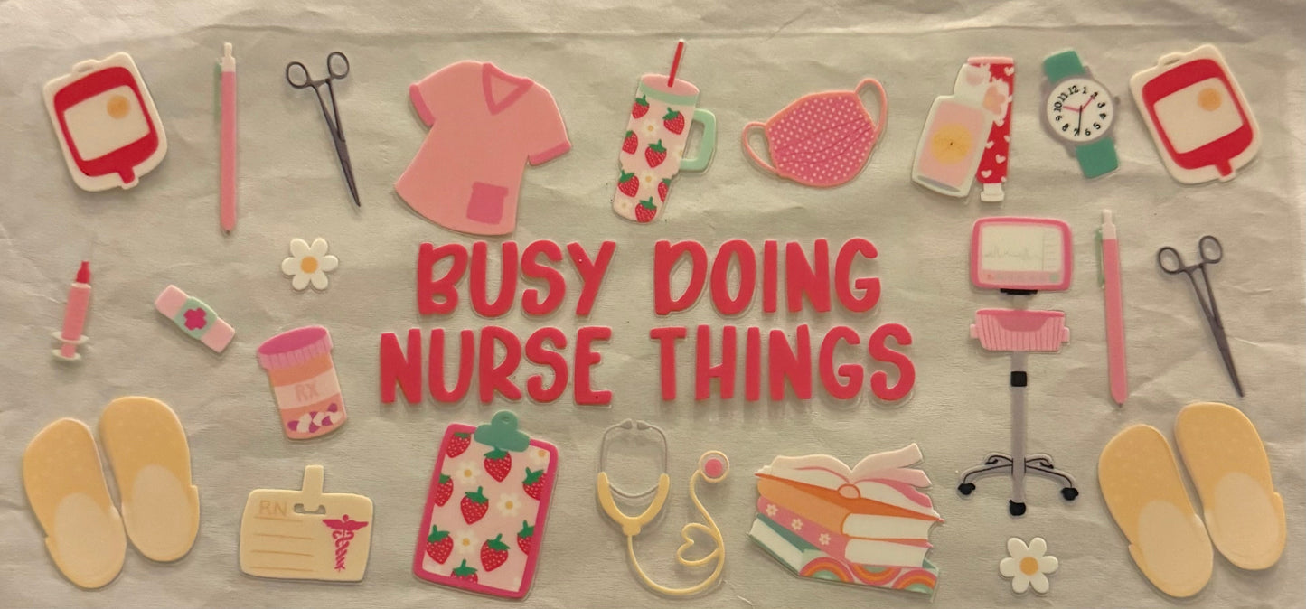 uvdtf transfer wrap busy doing nurse things