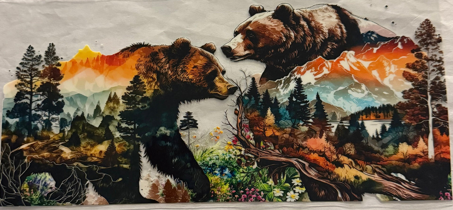 uvdtf transfer wrap bears outdoor wildlife hunting