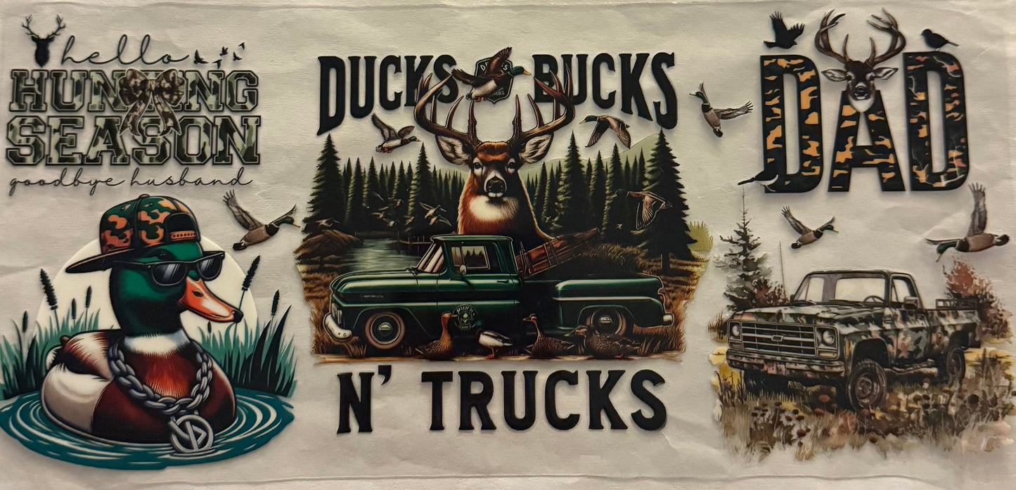 uvdtf transfer wrap hunting ducks bucks n trucks