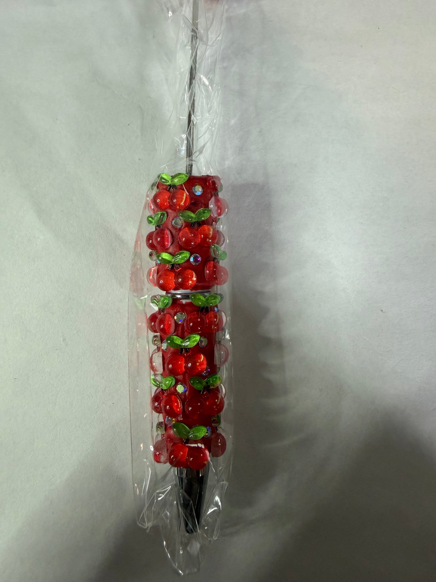 Beadable pen just the pen Red cherry