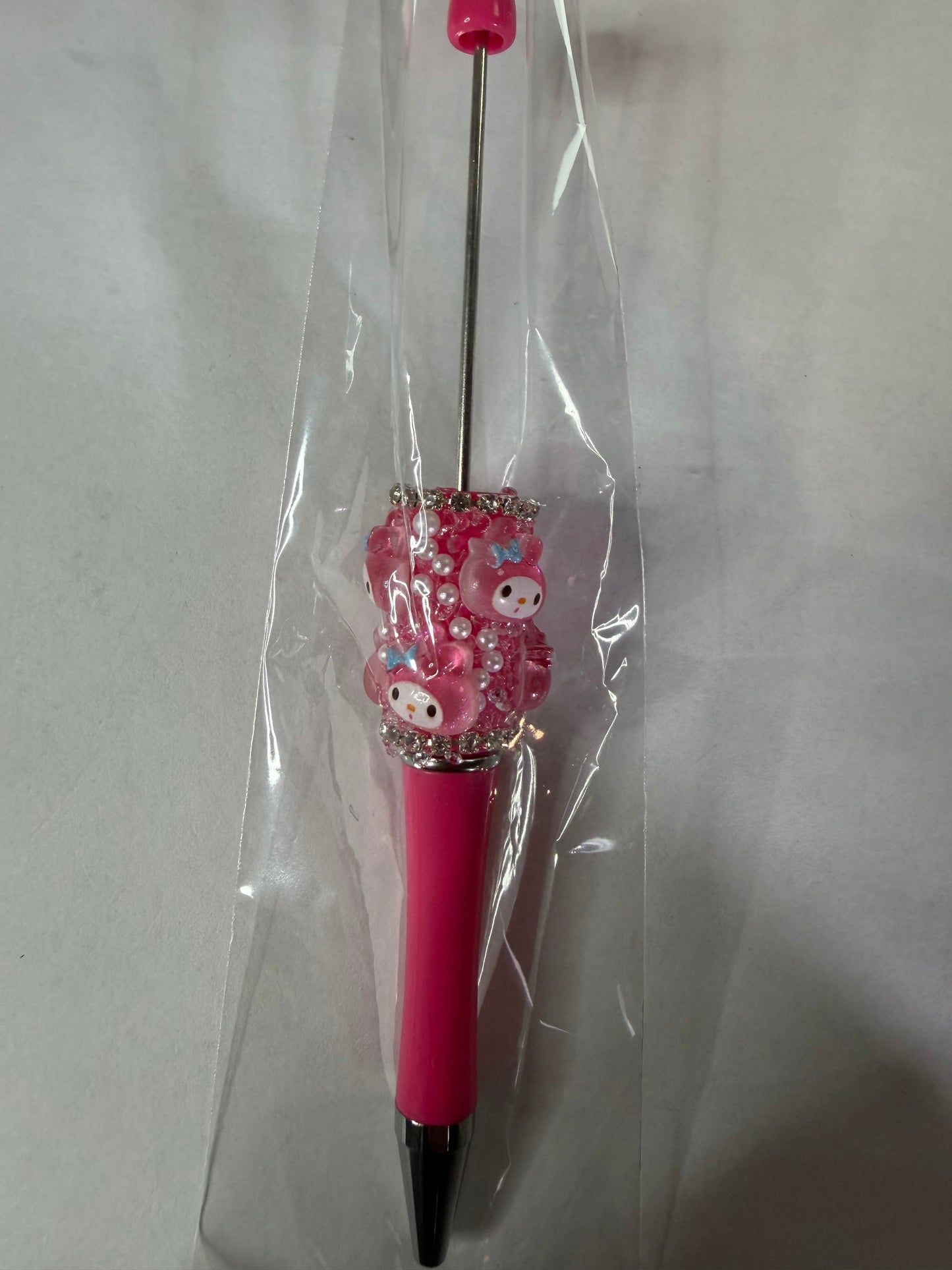Beadable pen just the pen Half done Pink melody