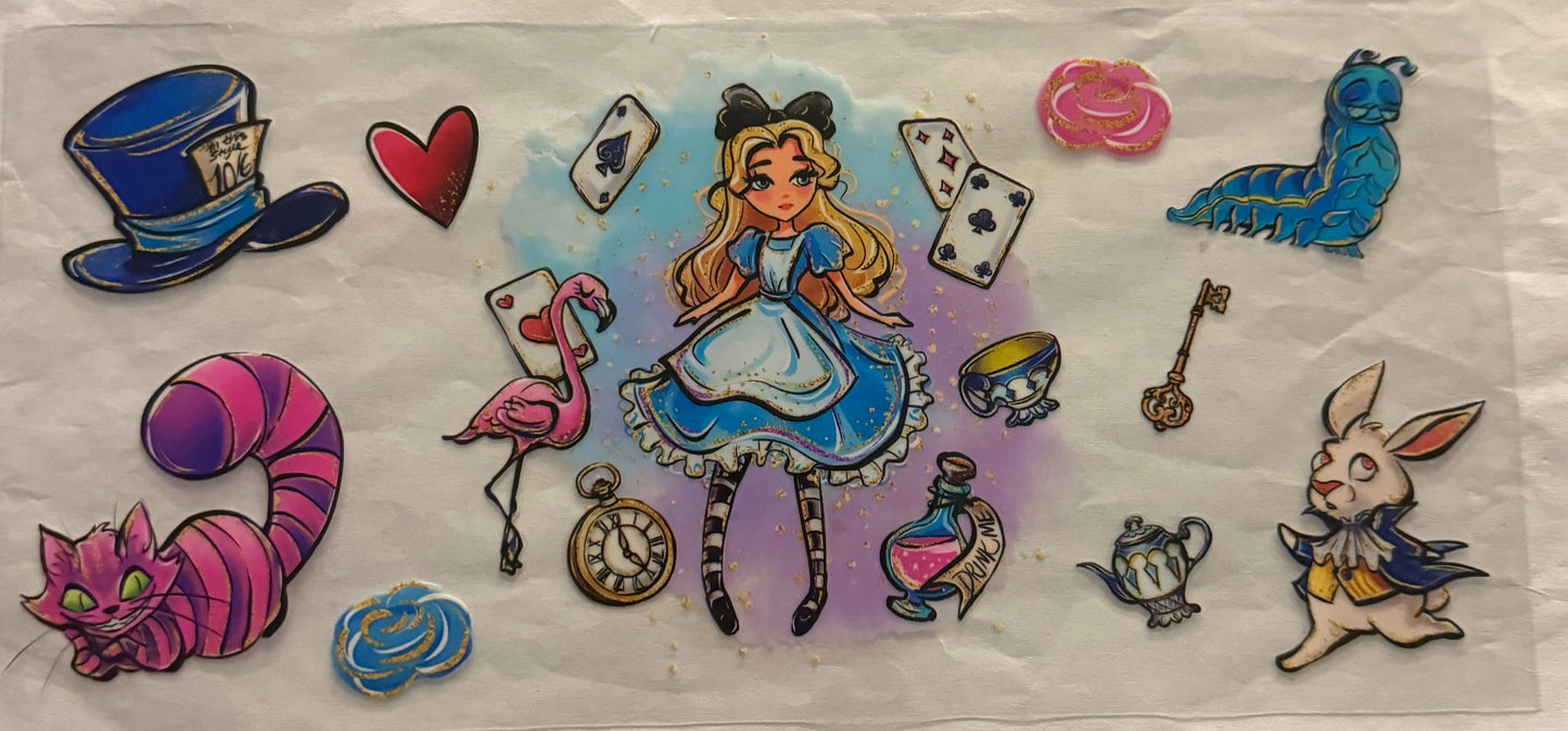 uvdtf transfer wrap Disney Alice in wonderland