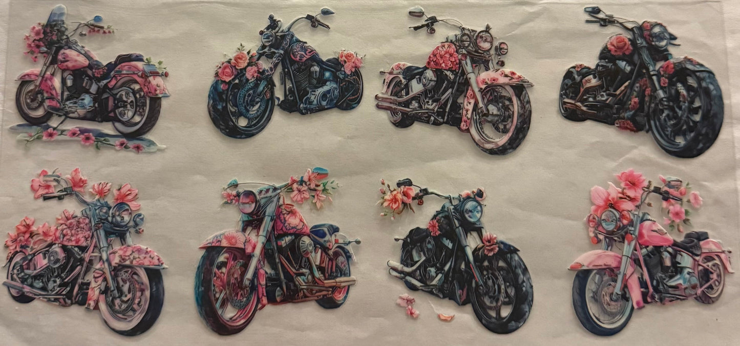 uvdtf transfer wrap pink motorcycle