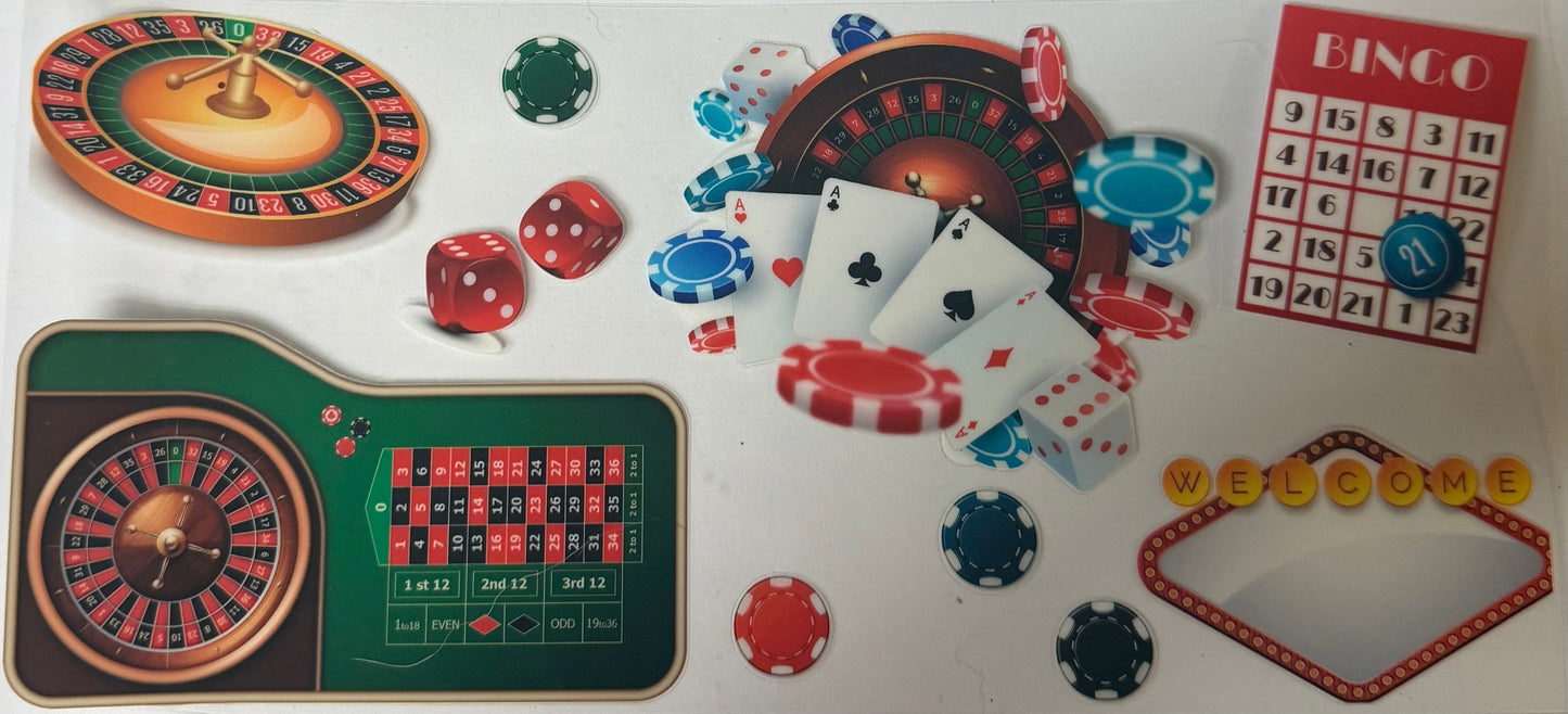 uvdtf transfer wrap gaming gambling bingo cards