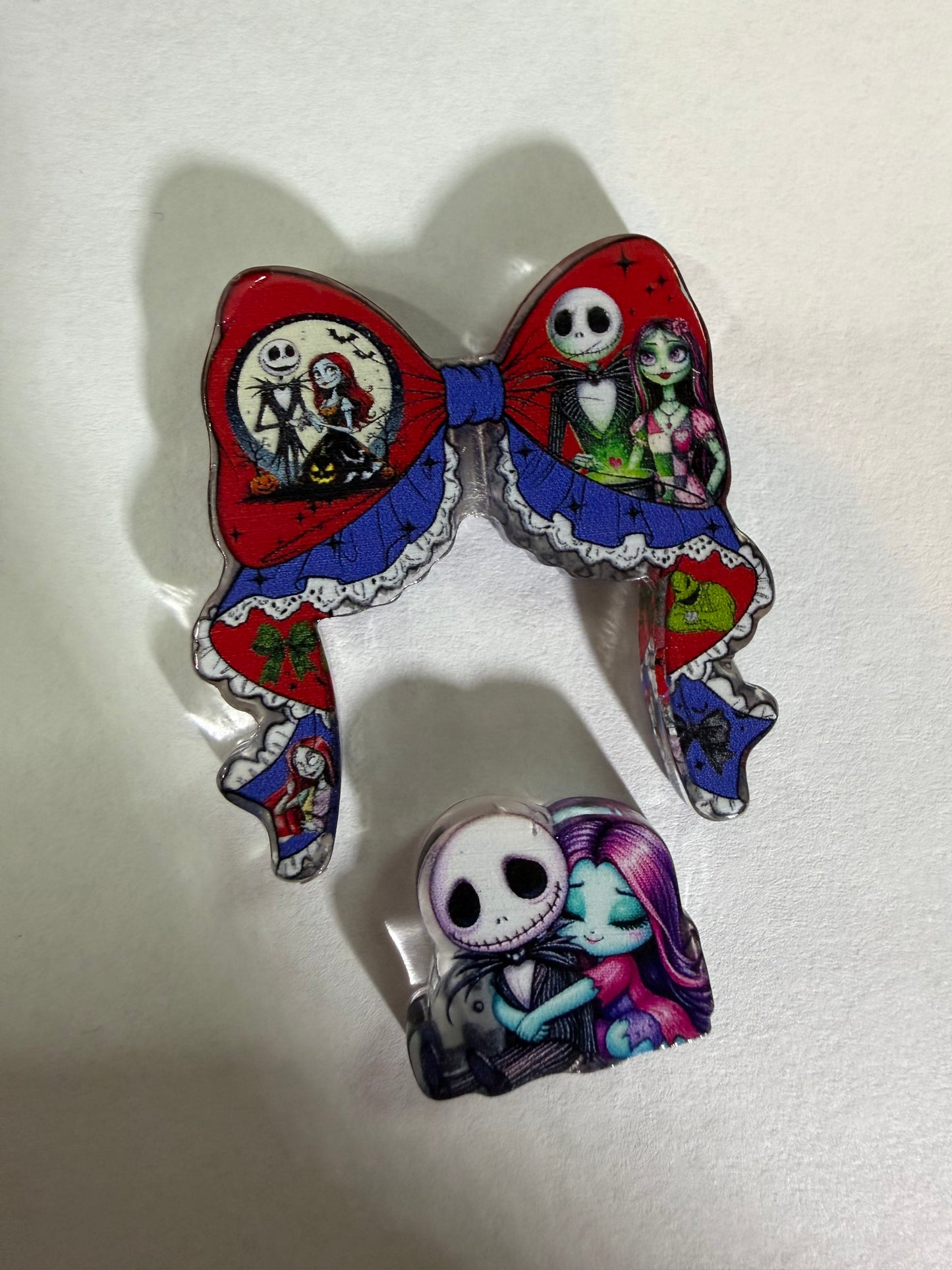 Acrylic focal 2 piece set bowJack and sally