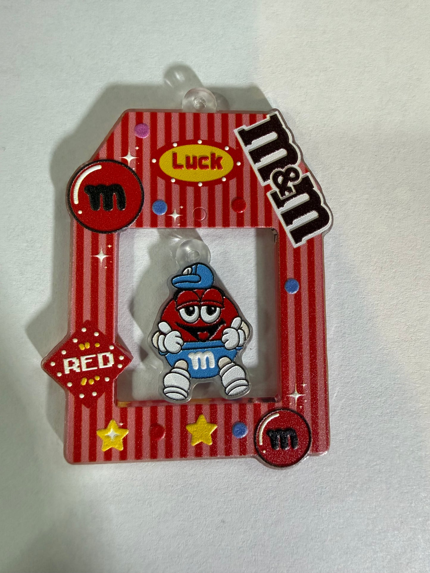 Acrylic flat back charms 2 piece set m&m