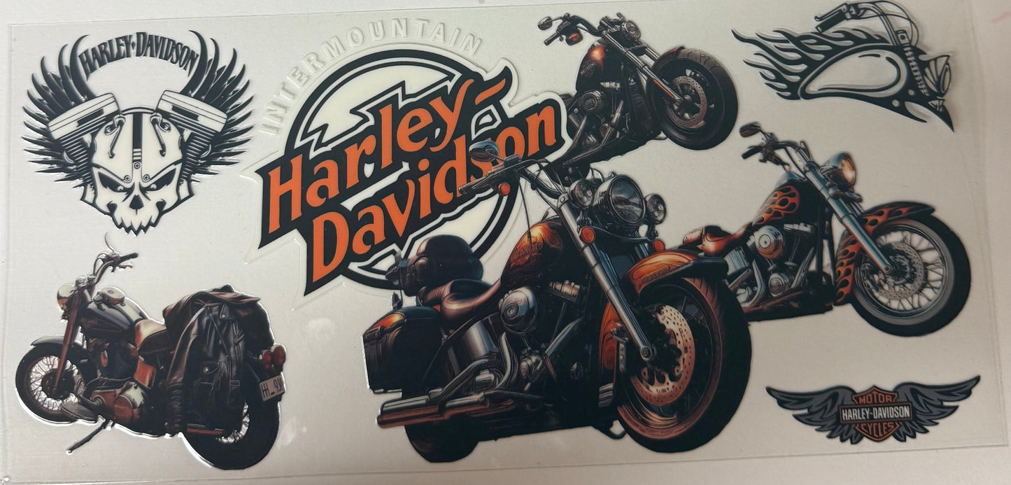 uvdtf transfer wrap Harley davidson motorcycles