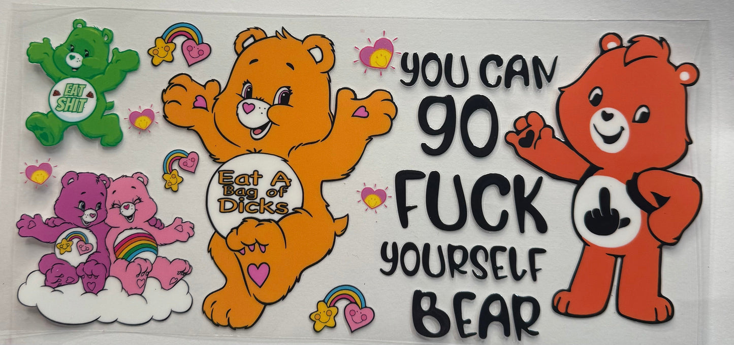 uvdtf transfer wrap naughty Care Bears the crew