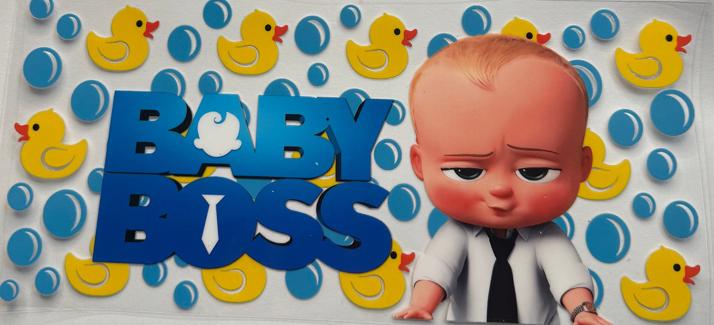 uvdtf transfer wrap boss baby with rubber ducks