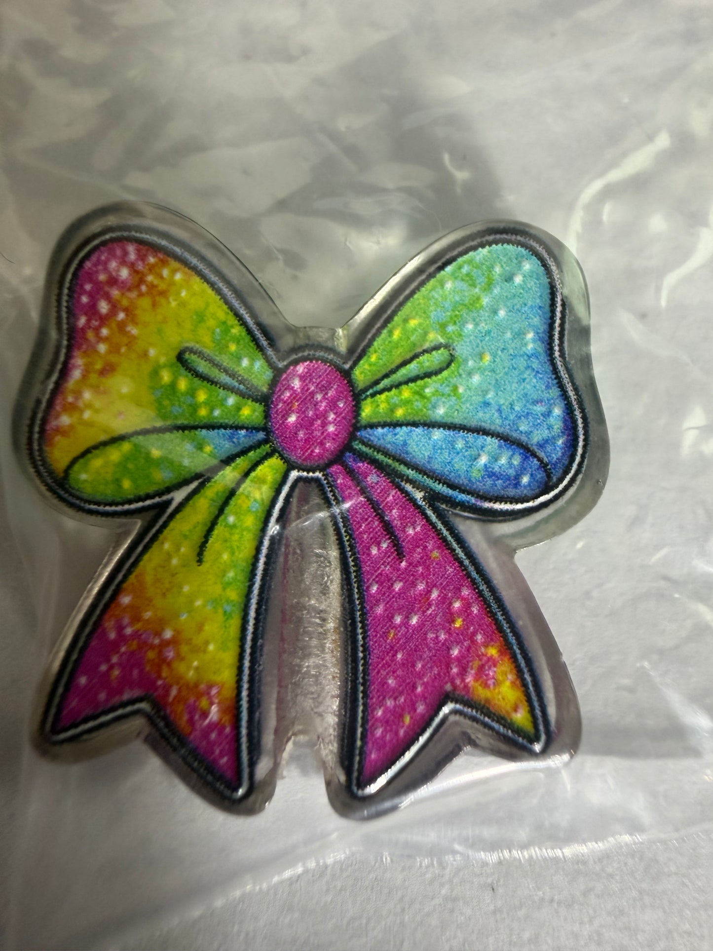 Acrylic focal Rainbow bow