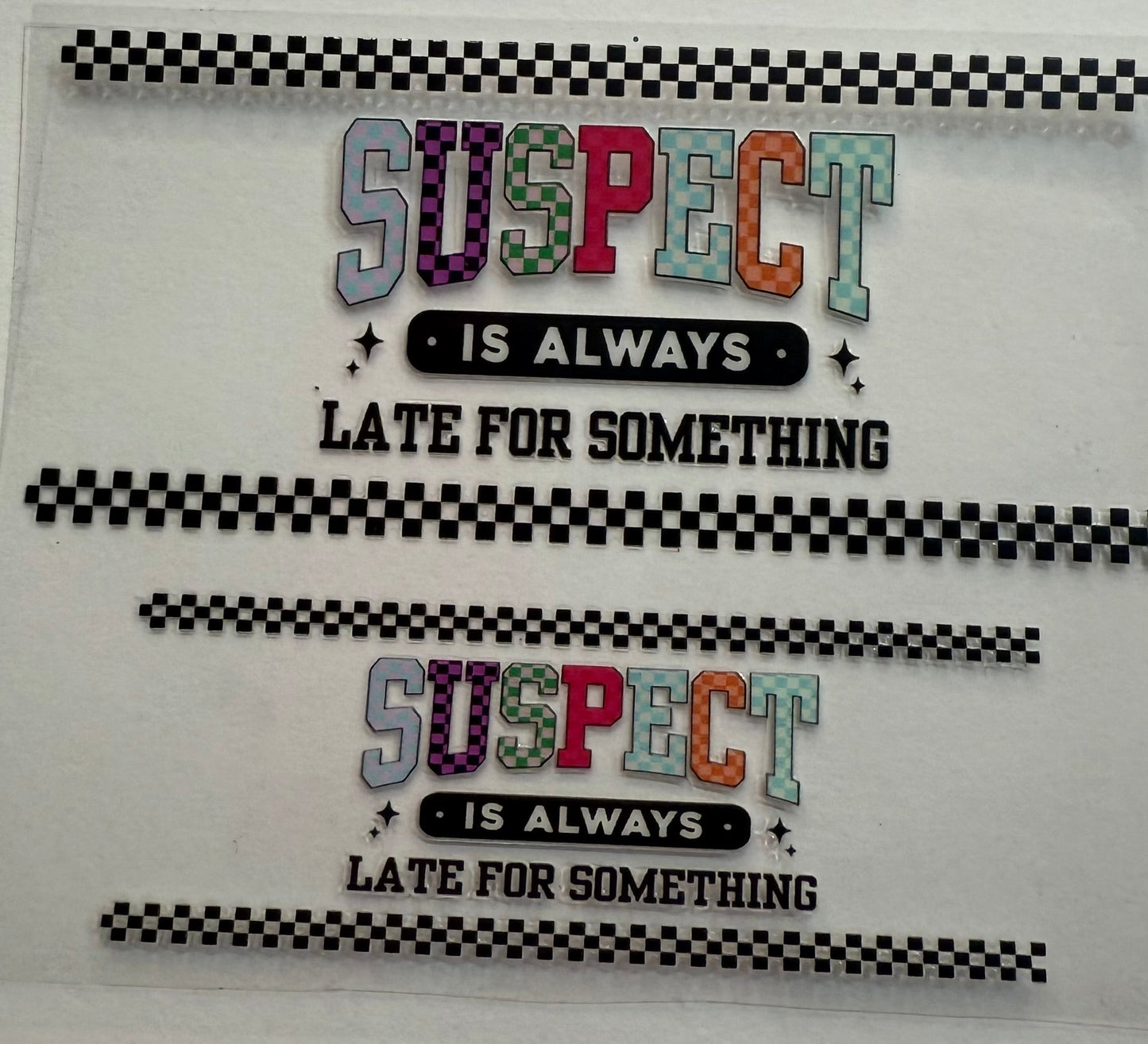 Mini Stanley keychains uvdtf wraps suspect always late