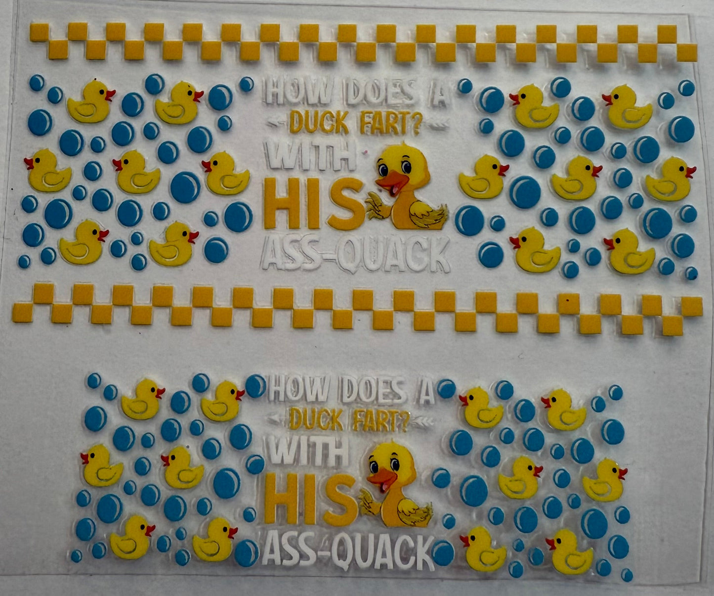 Mini Stanley keychains uvdtf wraps ducks ass-quack