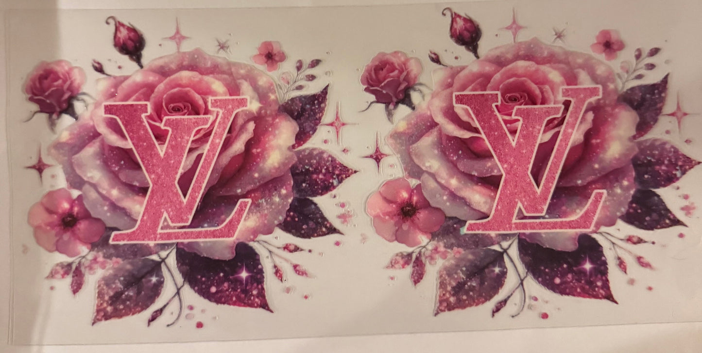 uvdtf transfer wrap lv rose pink