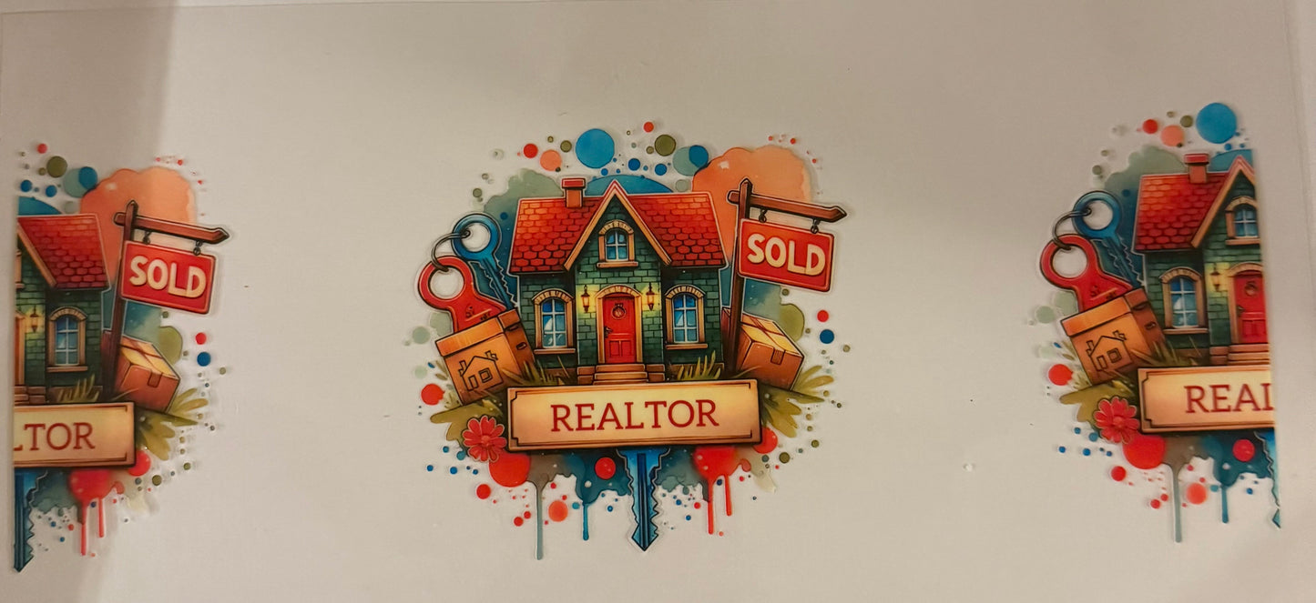 uvdtf transfer wrap rainbow house realtor job