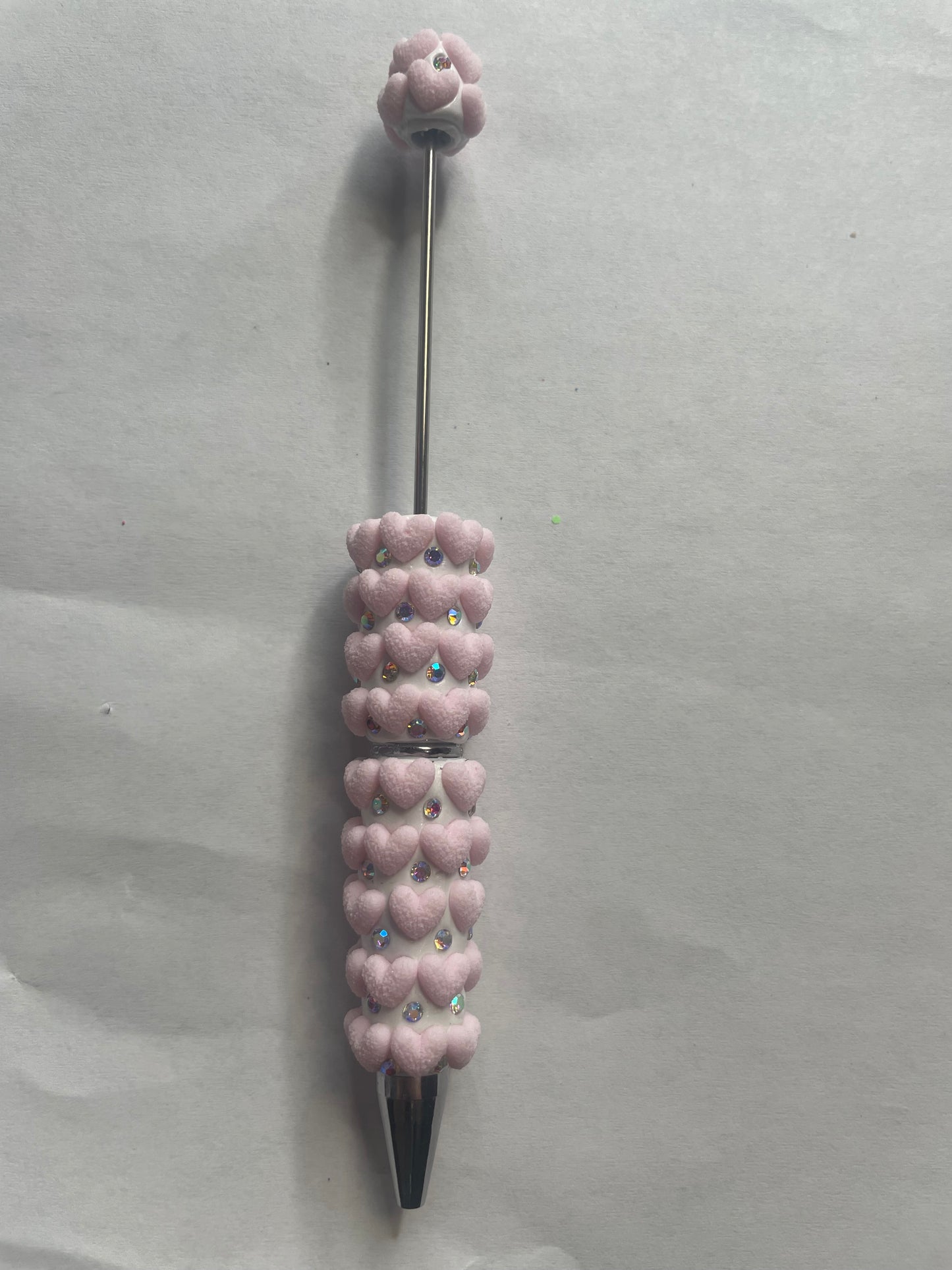 Beadable pens just the pen Sugar pink hearts