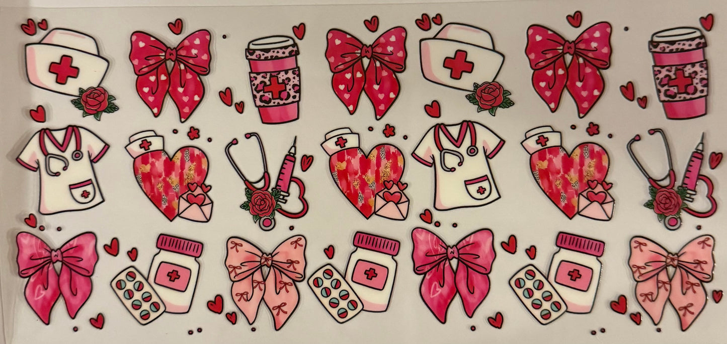 uvdtf transfer wrap nurse pink