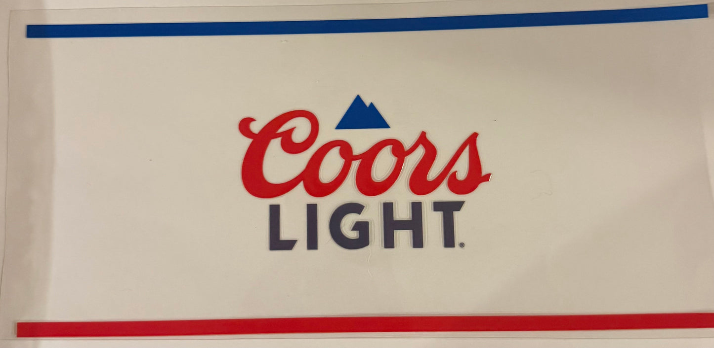 uvdtf transfer wrap coors light beer drink