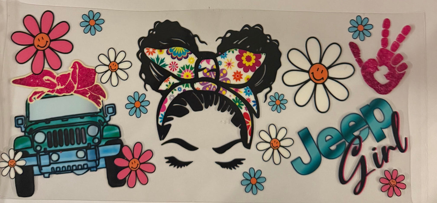 uvdtf transfer wrap jeep girl