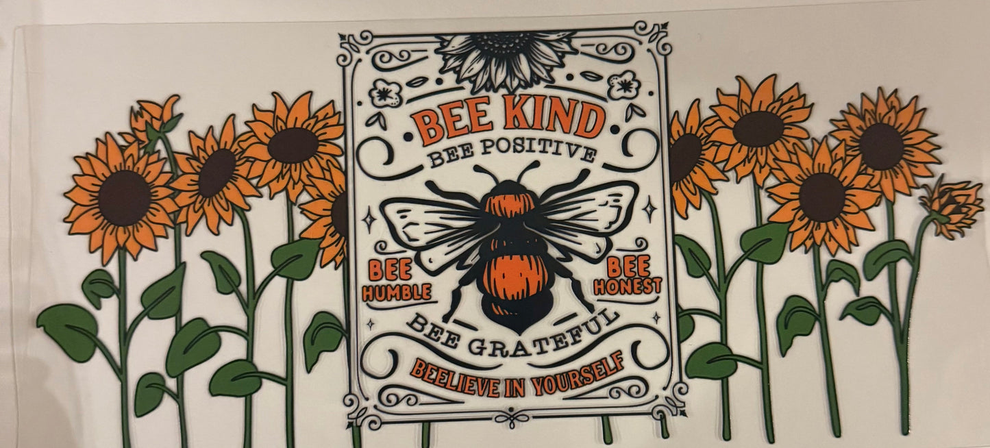 uvdtf transfer wrap been kind sunflower