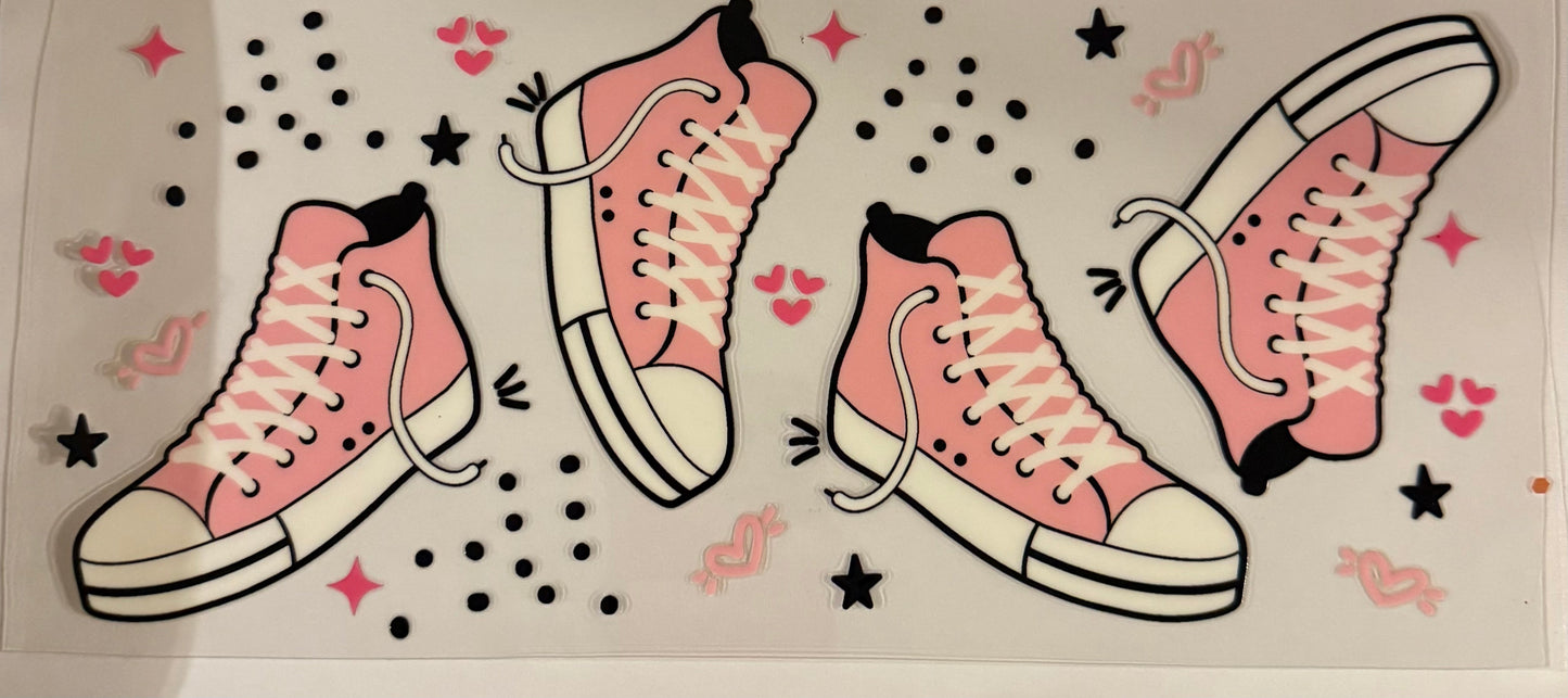 uvdtf transfer wrap pink converse shoes