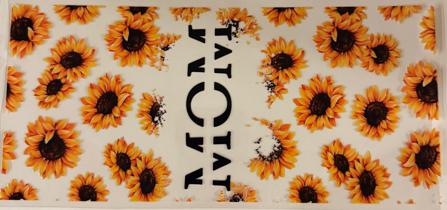 uvdtf transfer wrap sunflower mom