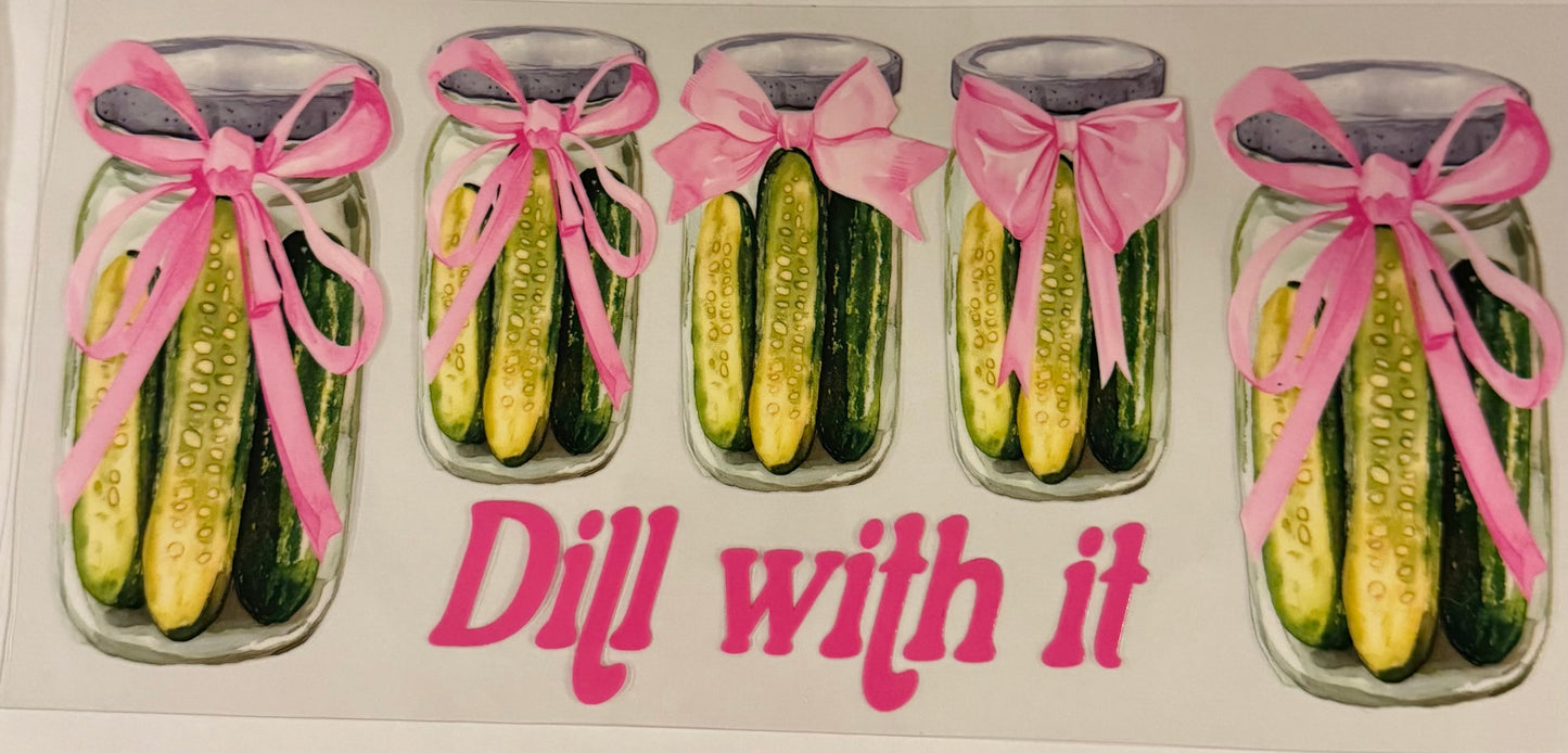 uvdtf transfer wrap dill with it pickles