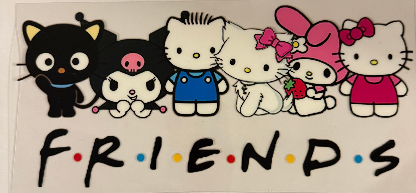 uvdtf transfer wrap hello kitty friends