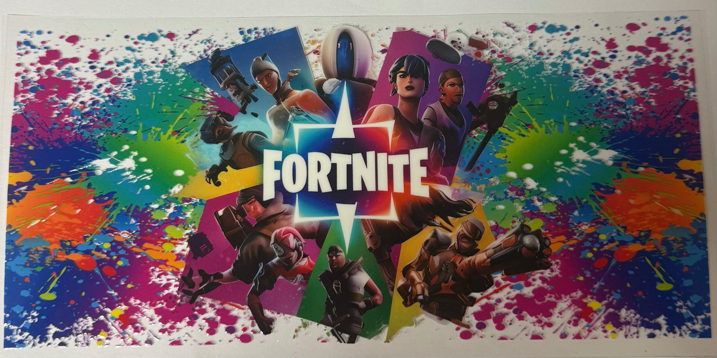 uvdtf transfer wrap rainbow Fortnite