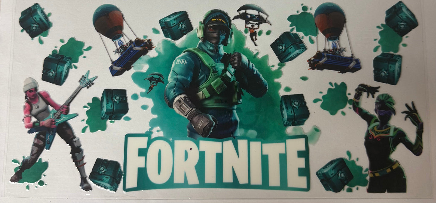uvdtf transfer wrap green Fortnite