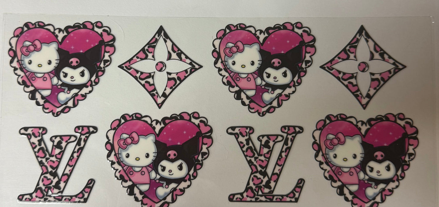 uvdtf transfer wrap hello kitty lv with hearts