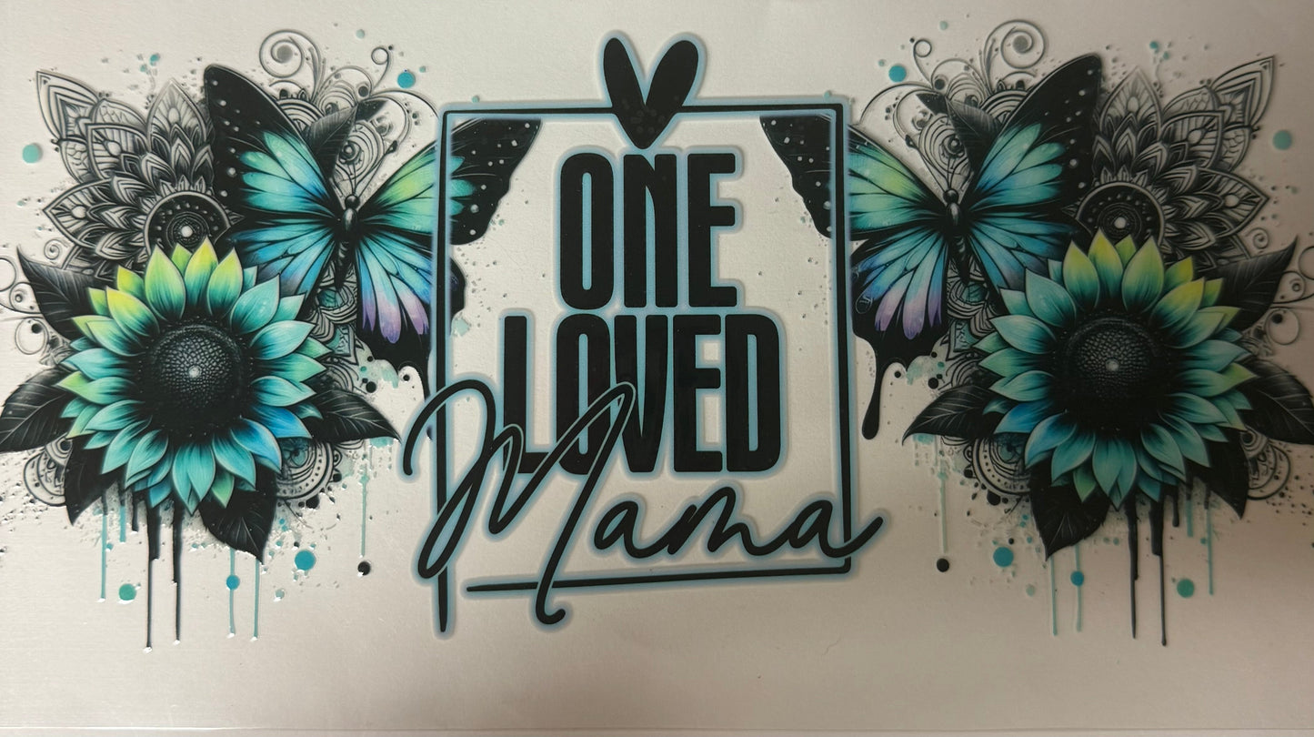 uvdtf transfer wrap blue one loved momma sunflower butterfly