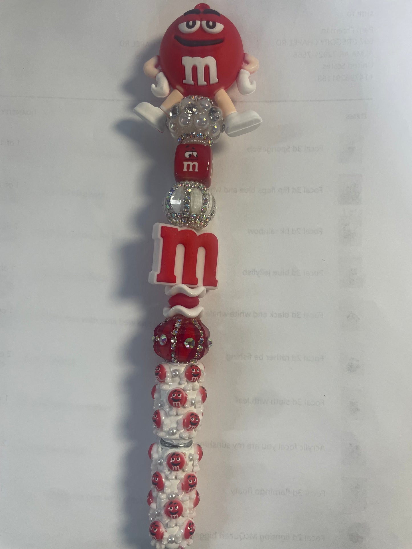ready to ship m&m pen red