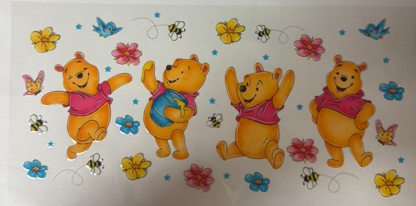 uvdtf transfer wrap Winnie the Pooh dancing